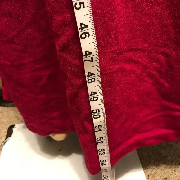 Vintage Katz women Red Full Zip Maxi nightgown Robe  size M Pockets - Picture 9 of 12